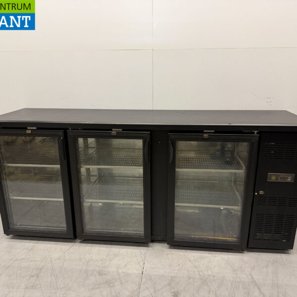 Bar Refrigerator 3 Glass Folding Doors 200,3 cm 230V Catering