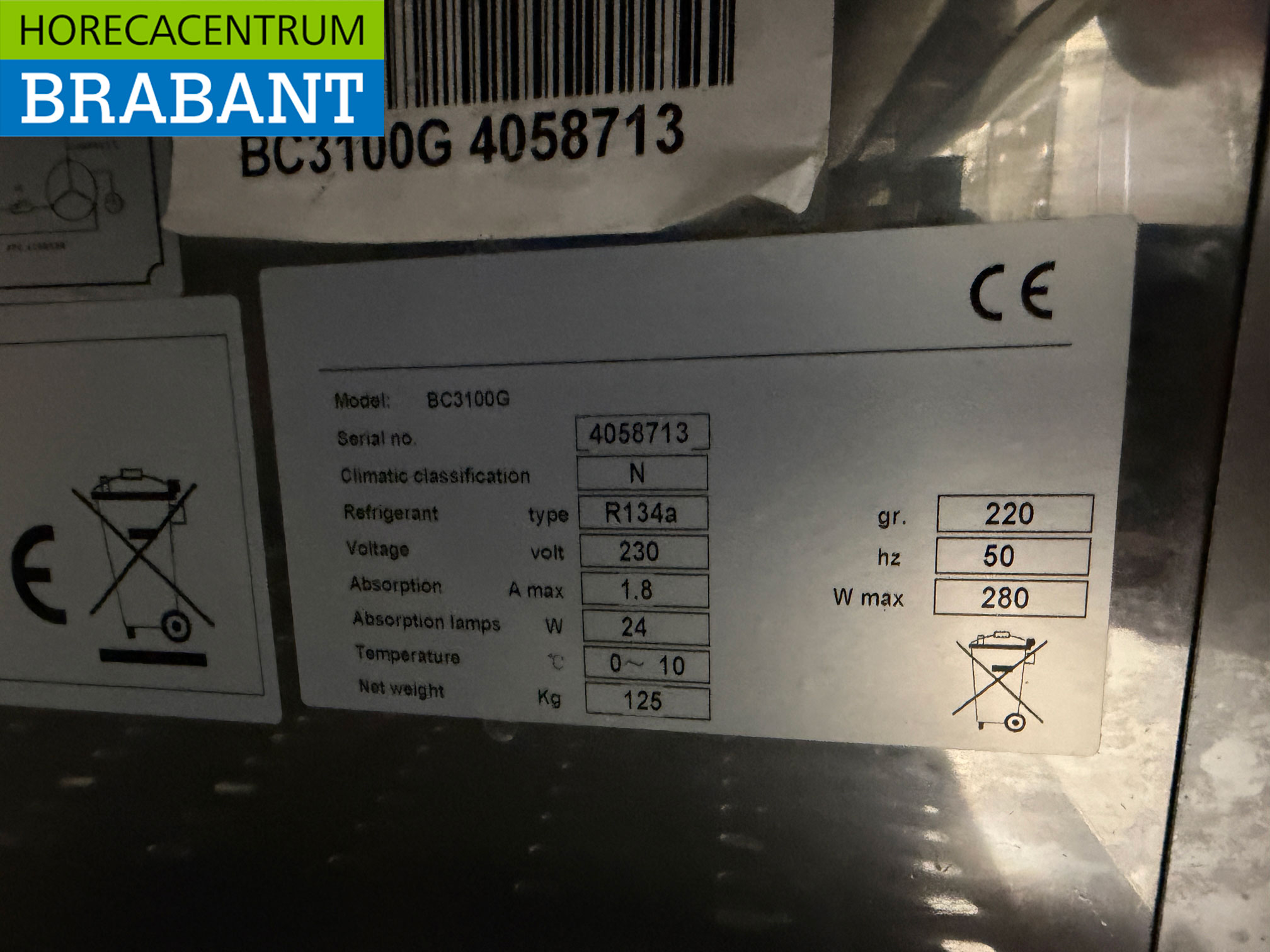 Bar Refrigerator 3 Glass Folding Doors 200,3 cm 230V Catering - Image 7