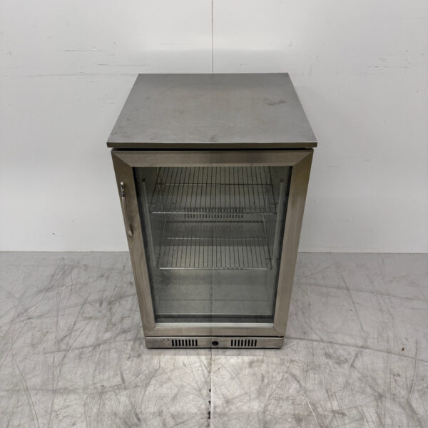 Stainless steel Glass door refrigerator 108 liters 230V Catering