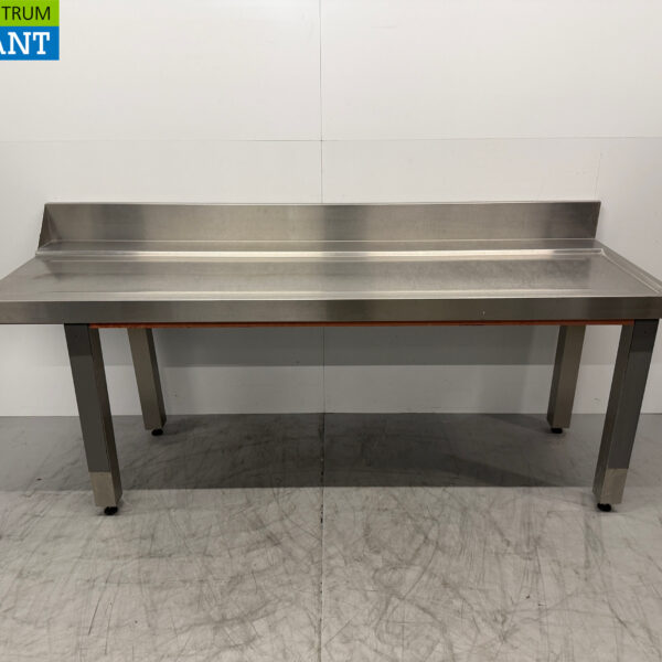 Stainless Steel Drainage Table T.B.V. Slide Through Dishwasher 232 cm Horeca