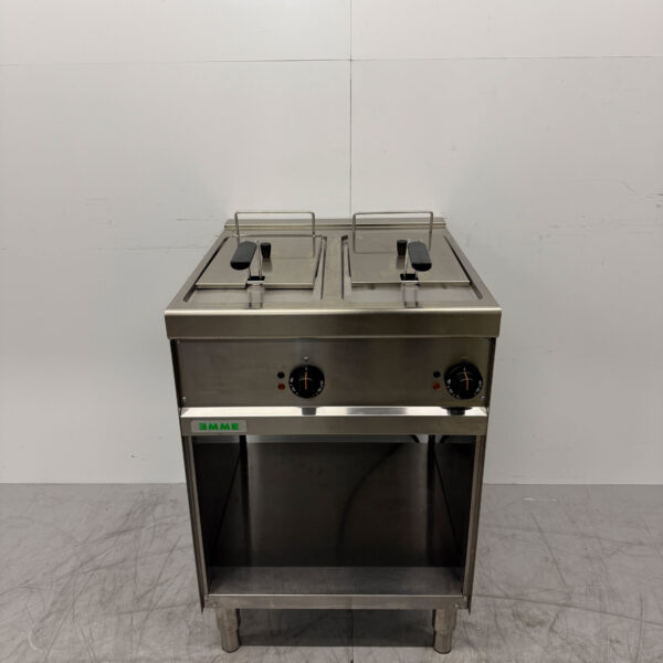 Stainless steel Giga Double Fryer 2 x 8 liters 400V Catering