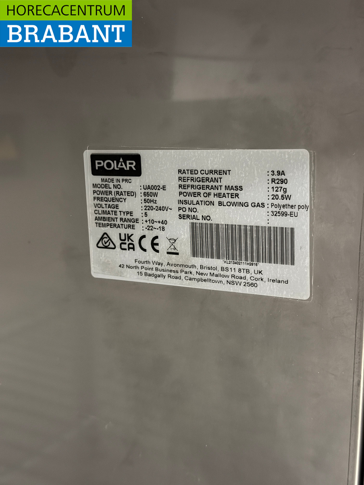 Stainless steel Polar Mobile Freezer 550 liters 230V Horeca - Image 5