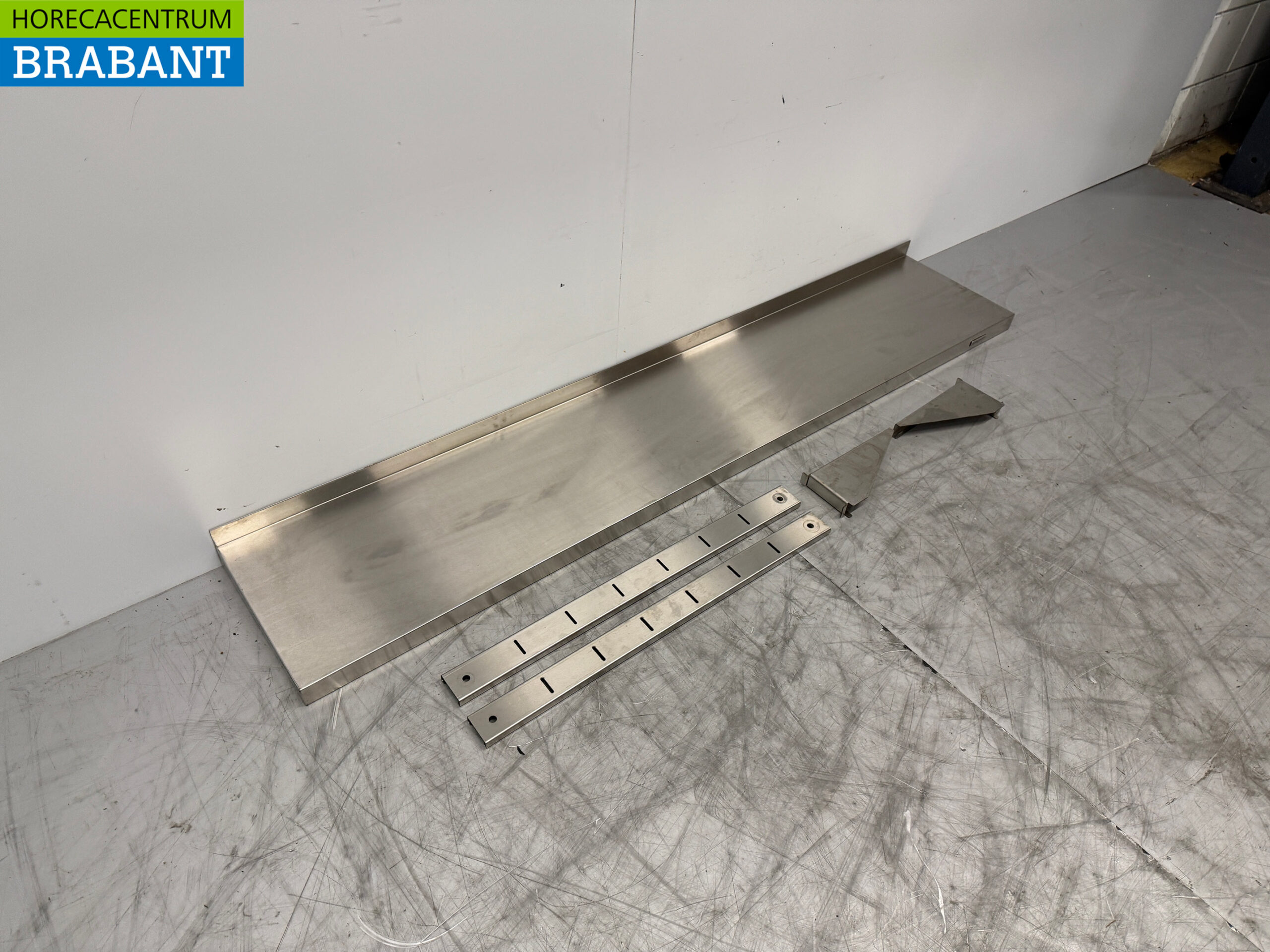 Stainless steel Wall Shelf 160 x 30 cm Catering - Image 3