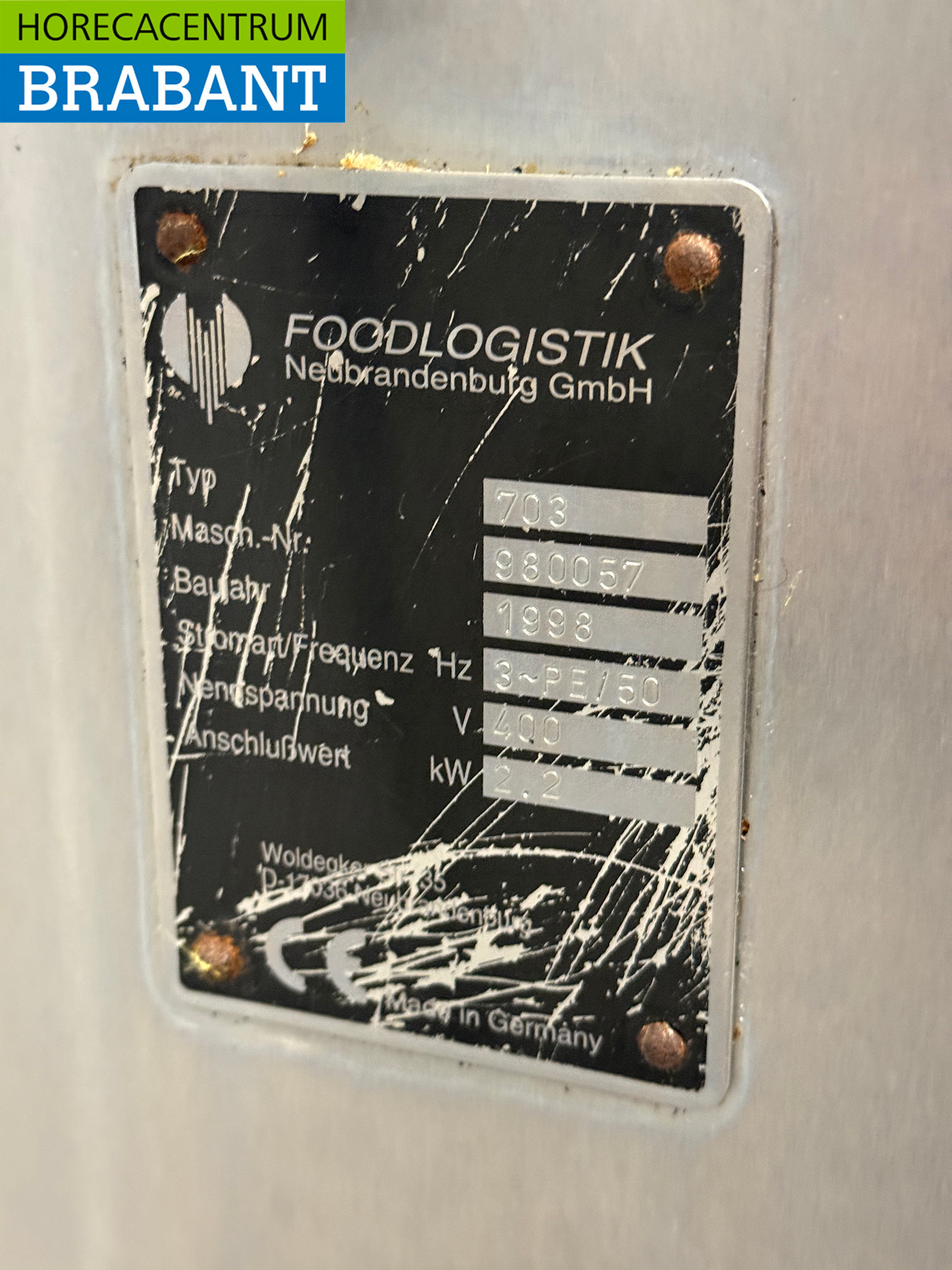 Stainless steel Baader Foodlogistik Sausage stuffer stuffer 30 liter 400V Butchery - Image 6