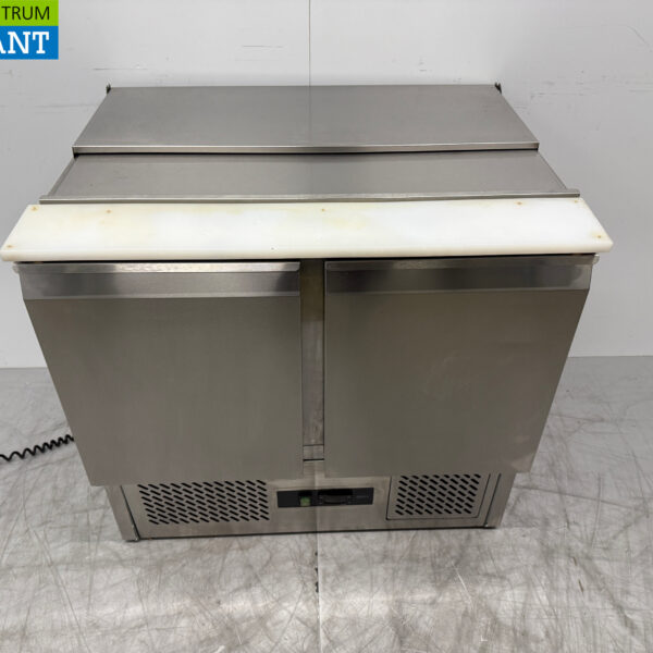 Stainless steel Saladette Refrigerated Workbench 2 Doors 90 cm 230V Horeca