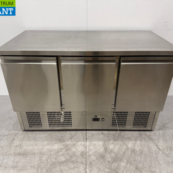Stainless steel Gastro-Inox Refrigerated Workbench 3 Doors 136,5 cm 230V Horeca