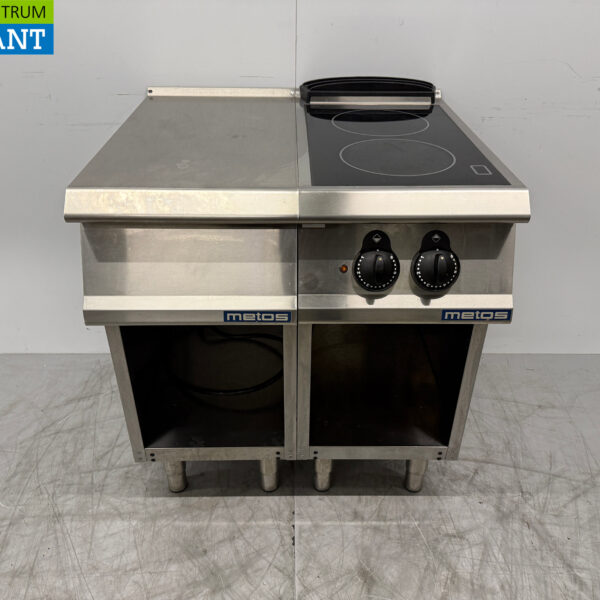 Stainless steel Metos 2 Burner Ceramic Hob 80 cm 400V Horeca