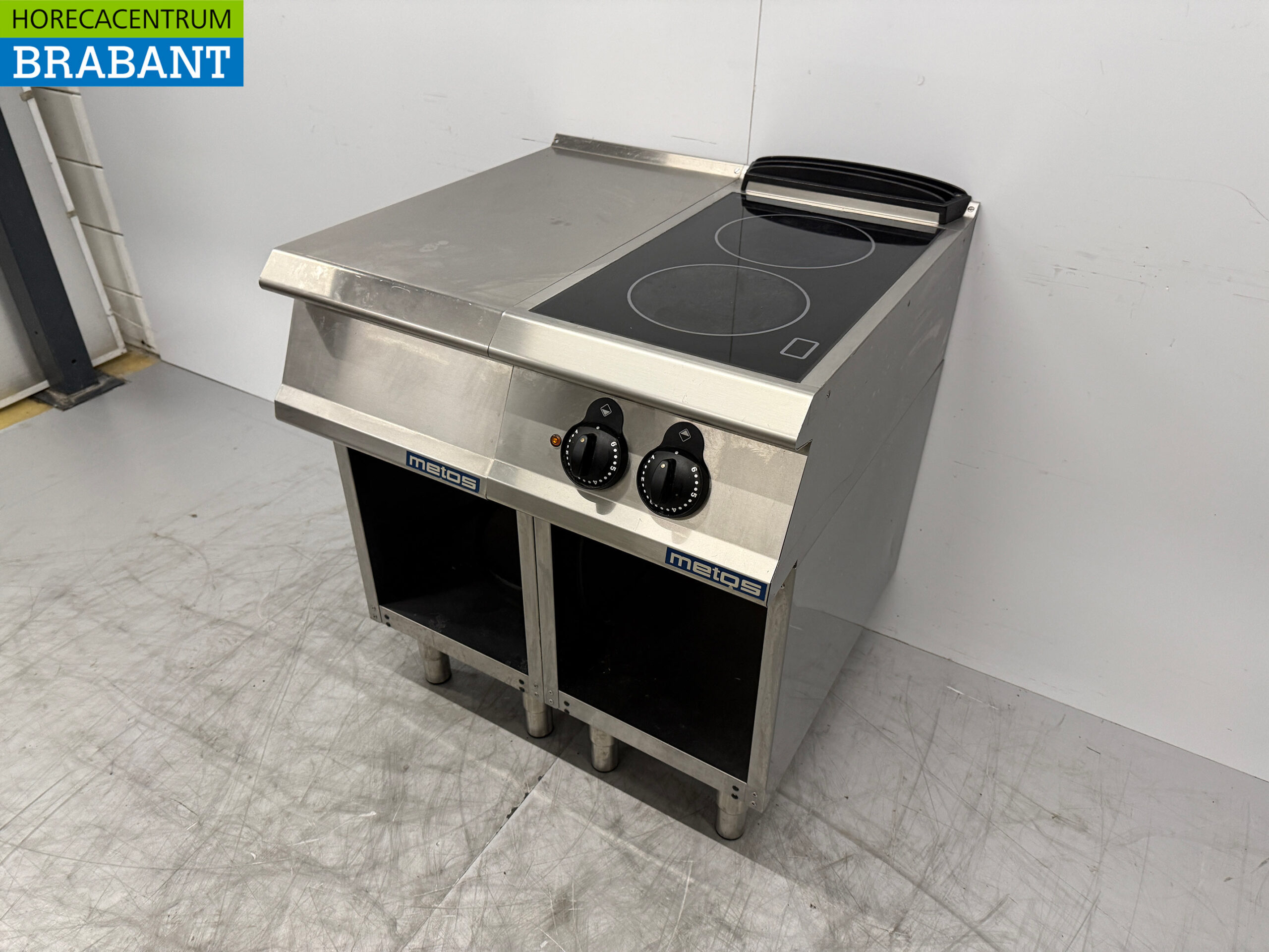 Stainless steel Metos 2 Burner Ceramic Hob 80 cm 400V Horeca - Image 2