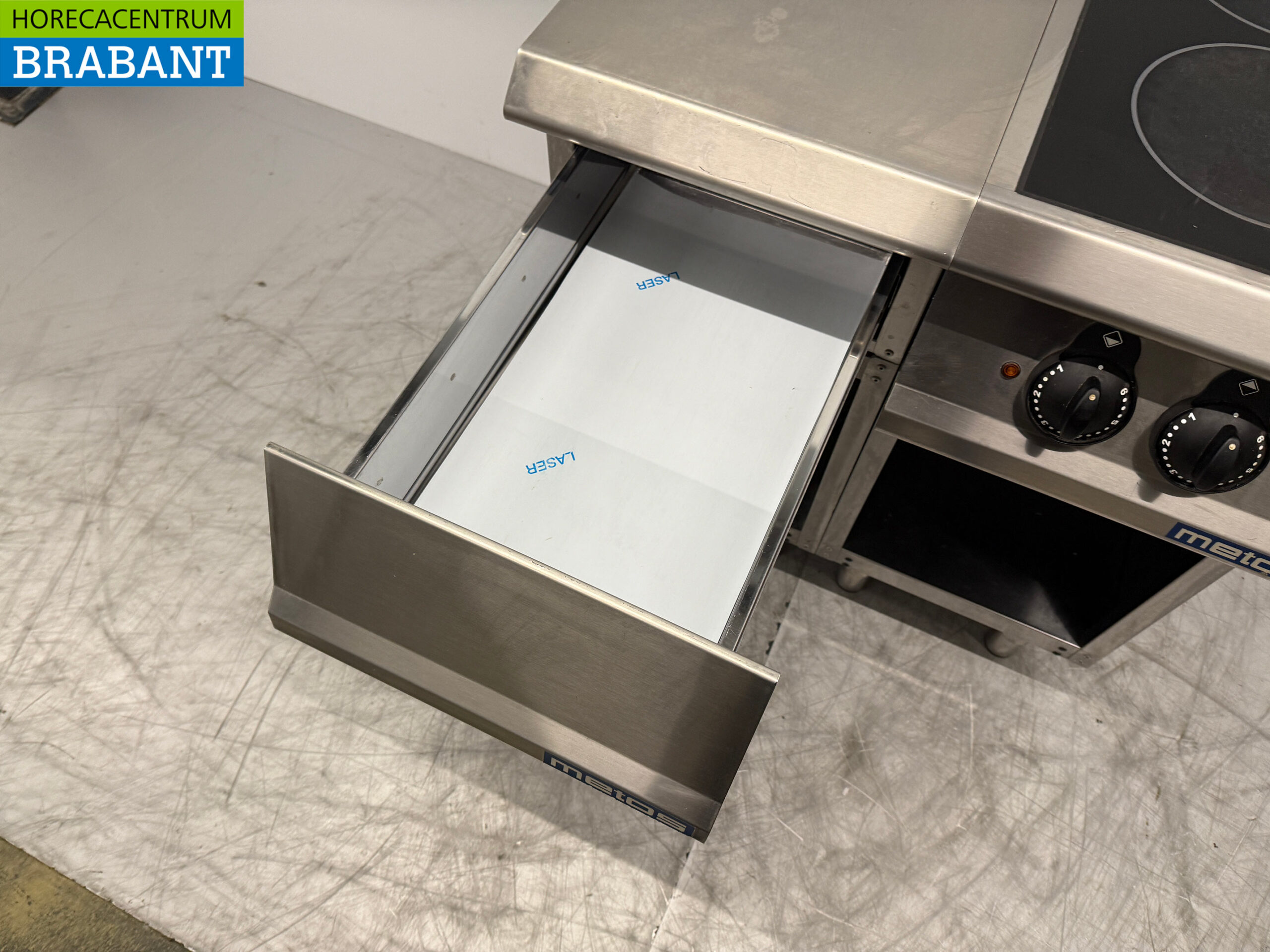 Stainless steel Metos 2 Burner Ceramic Hob 80 cm 400V Horeca - Image 4