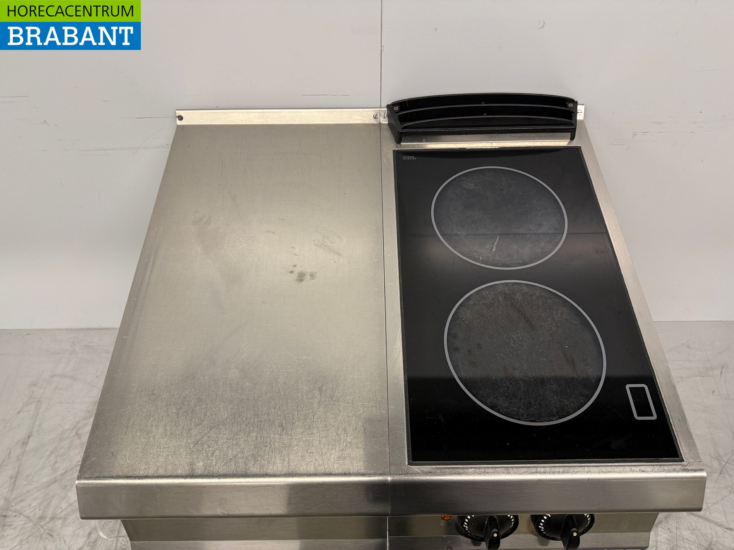 Stainless steel Metos 2 Burner Ceramic Hob 80 cm 400V Horeca - Image 5