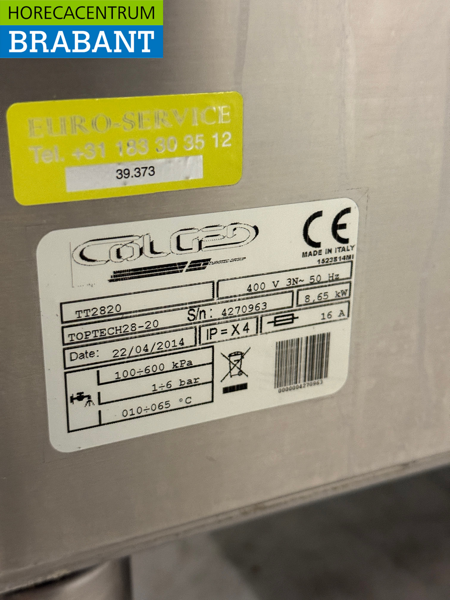 Stainless steel Colged Sliding dishwasher with drain pump 400V Catering - Image 6