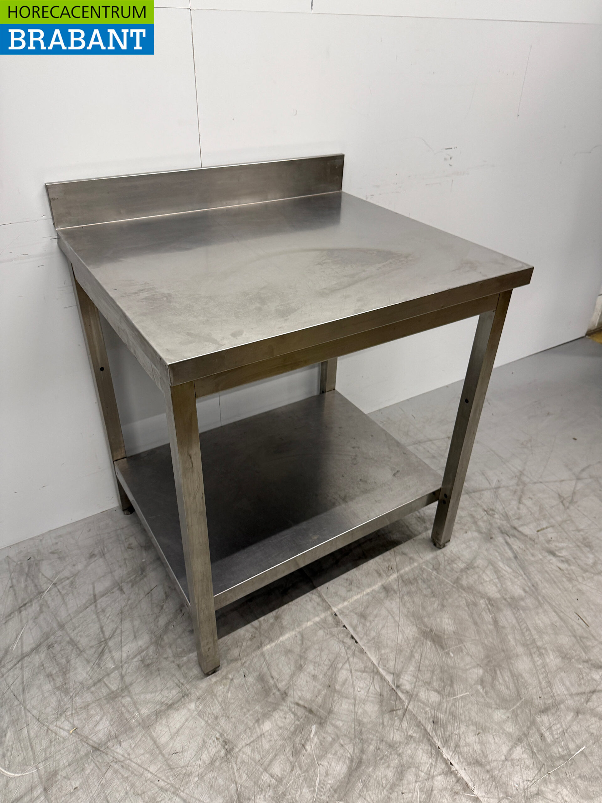 Stainless steel Worktable with undershelf 80 x 70 x 87 cm Horeca - Image 3