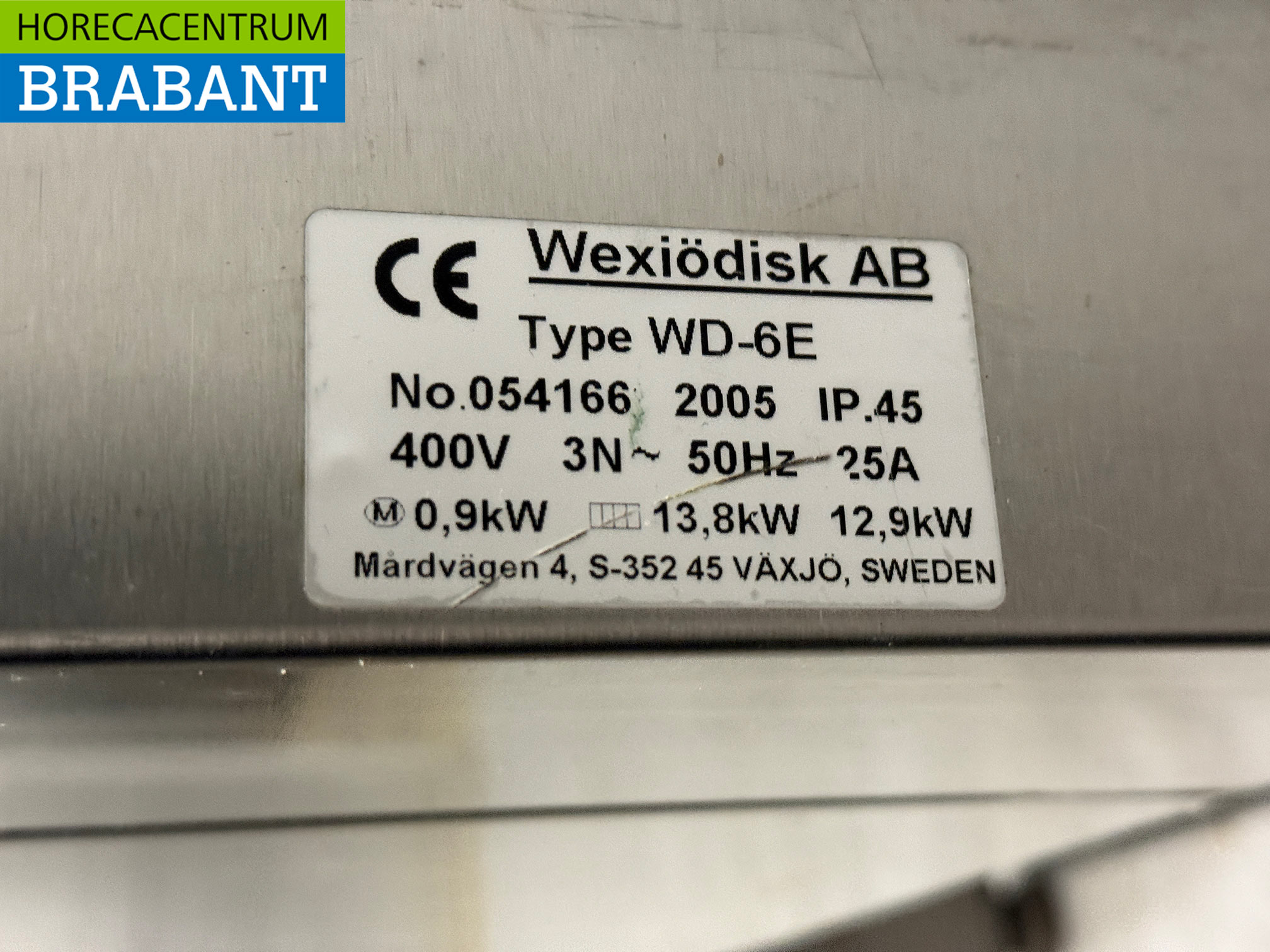 Stainless steel Rhima WD6 WD-6E Sliding dishwasher 400V Catering - Image 7