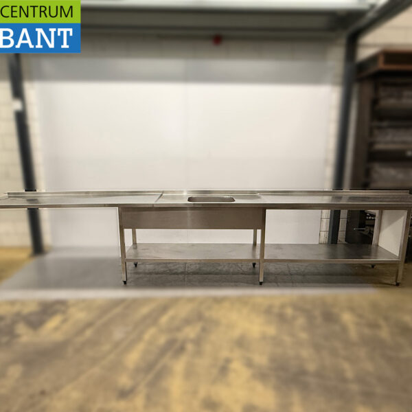 Stainless steel Sink Table Sink with undershelf 480 x 62 x 91 cm Catering