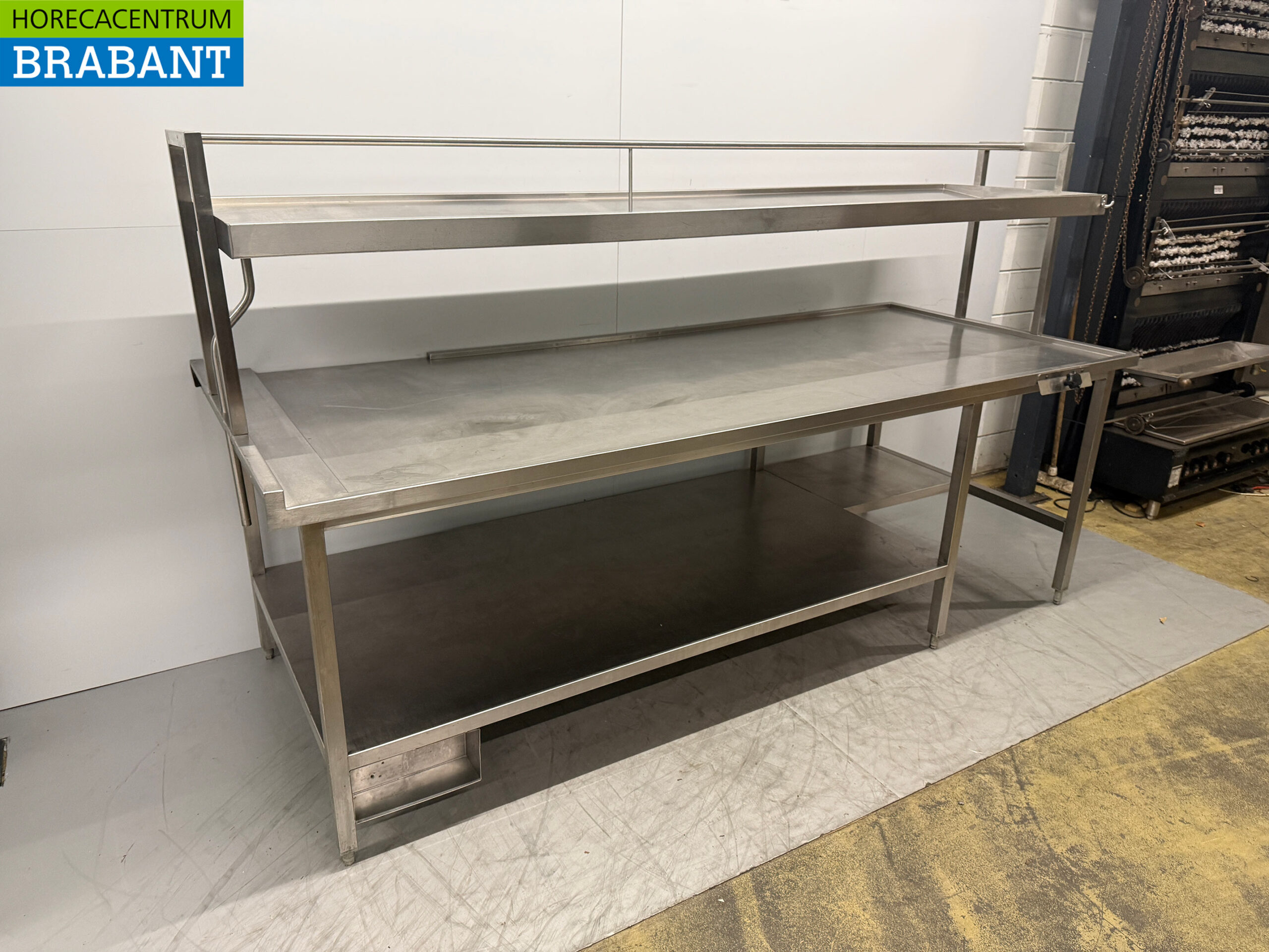 Stainless steel Debrasseer table Sorting table Feeding table 270 x 109 x 154.5 cm Catering - Image 2