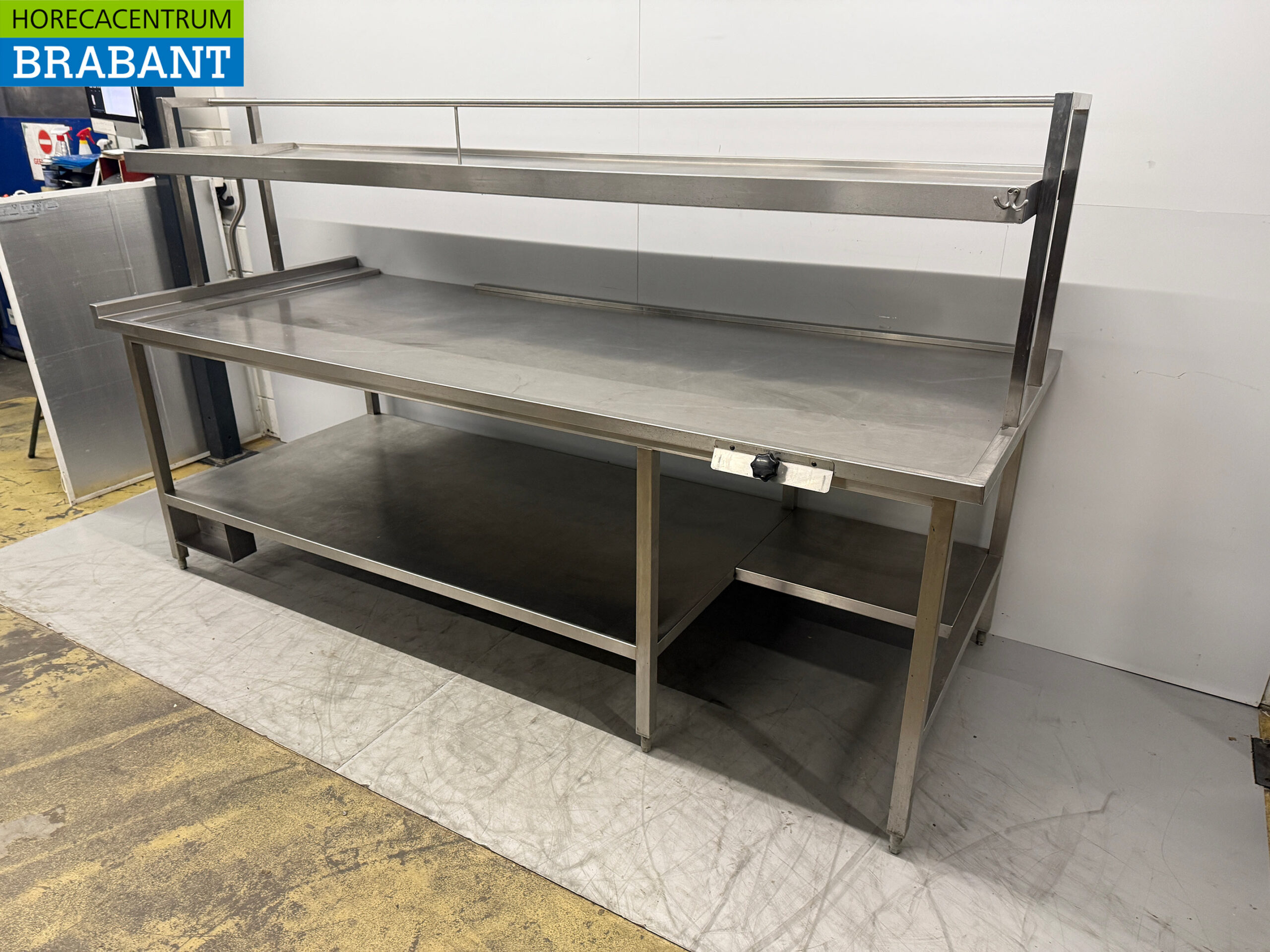 Stainless steel Debrasseer table Sorting table Feeding table 270 x 109 x 154.5 cm Catering - Image 3