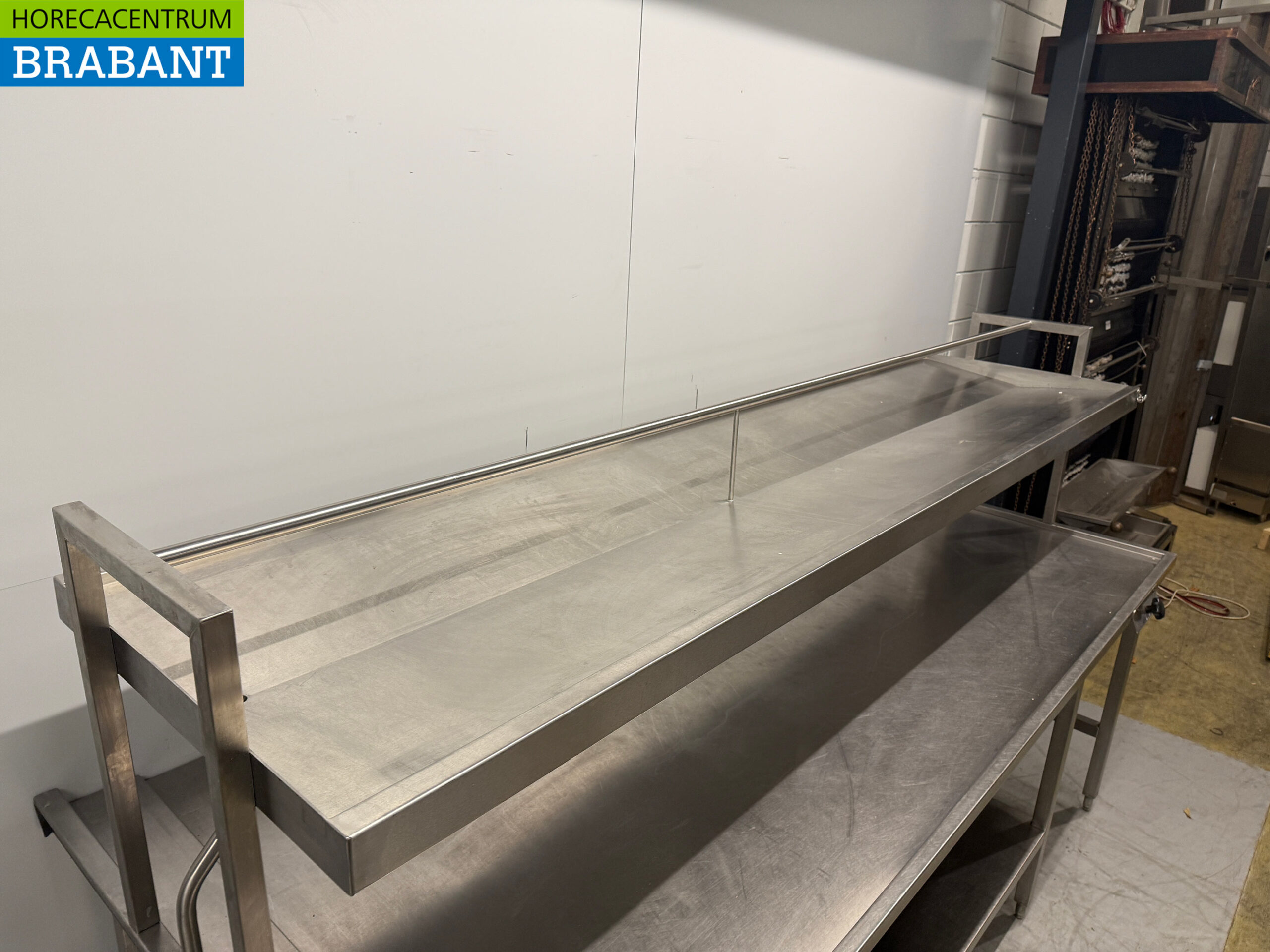Stainless steel Debrasseer table Sorting table Feeding table 270 x 109 x 154.5 cm Catering - Image 4