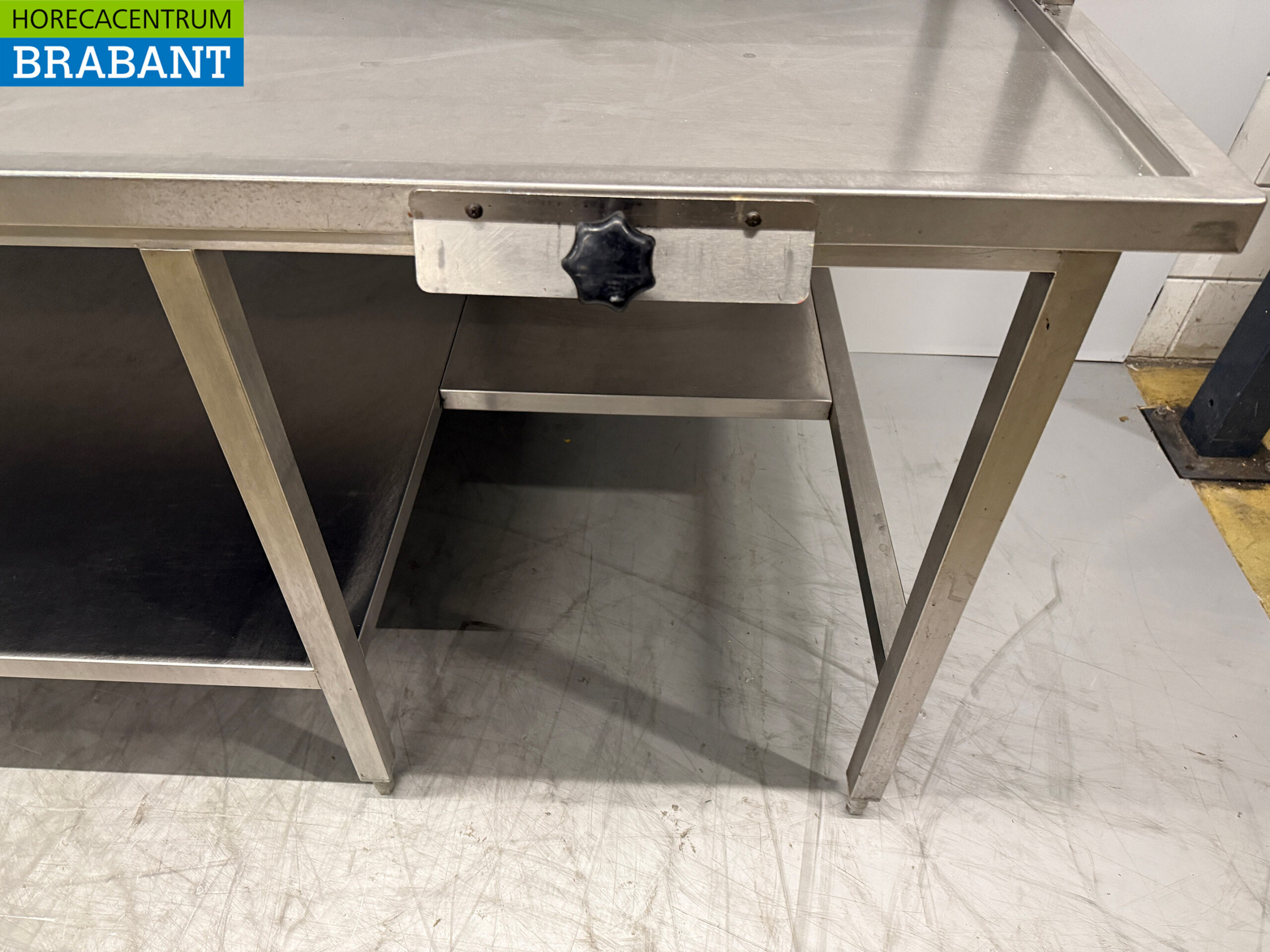 Stainless steel Debrasseer table Sorting table Feeding table 270 x 109 x 154.5 cm Catering - Image 5