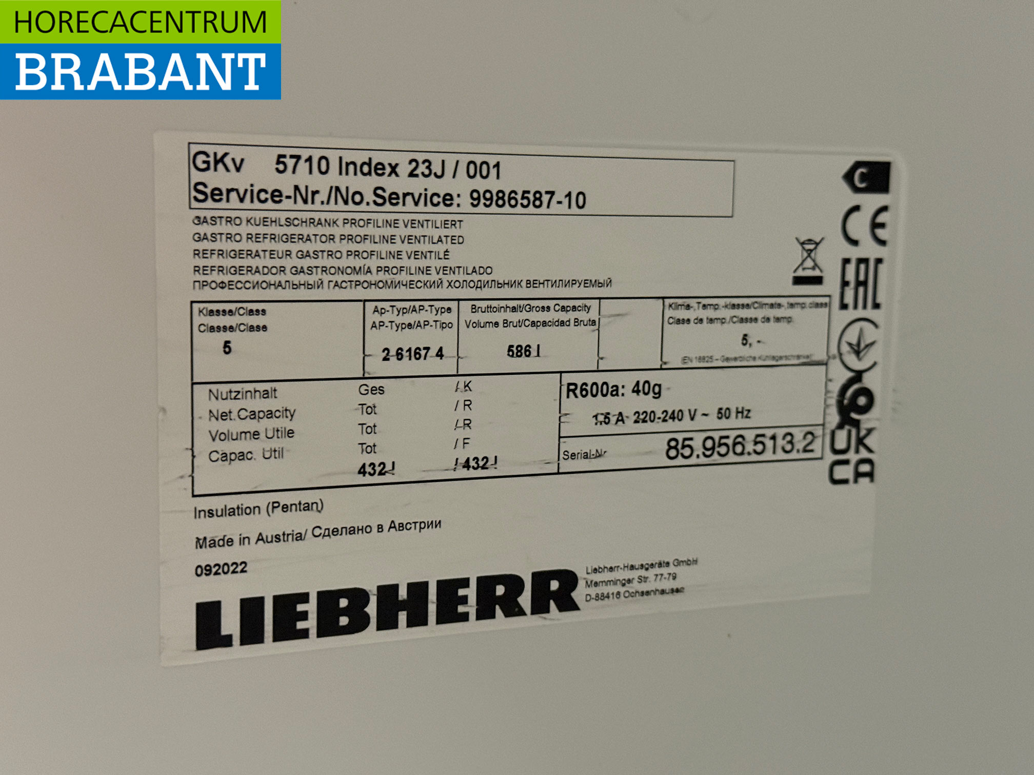 Liebherr Refrigeration 586 liters 230V Horeca - Image 5