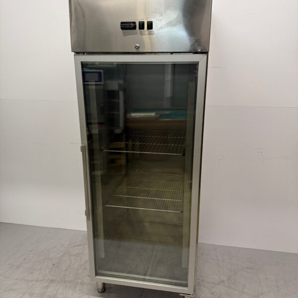Stainless steel Glass Door Freezer 650 liters 230V Catering