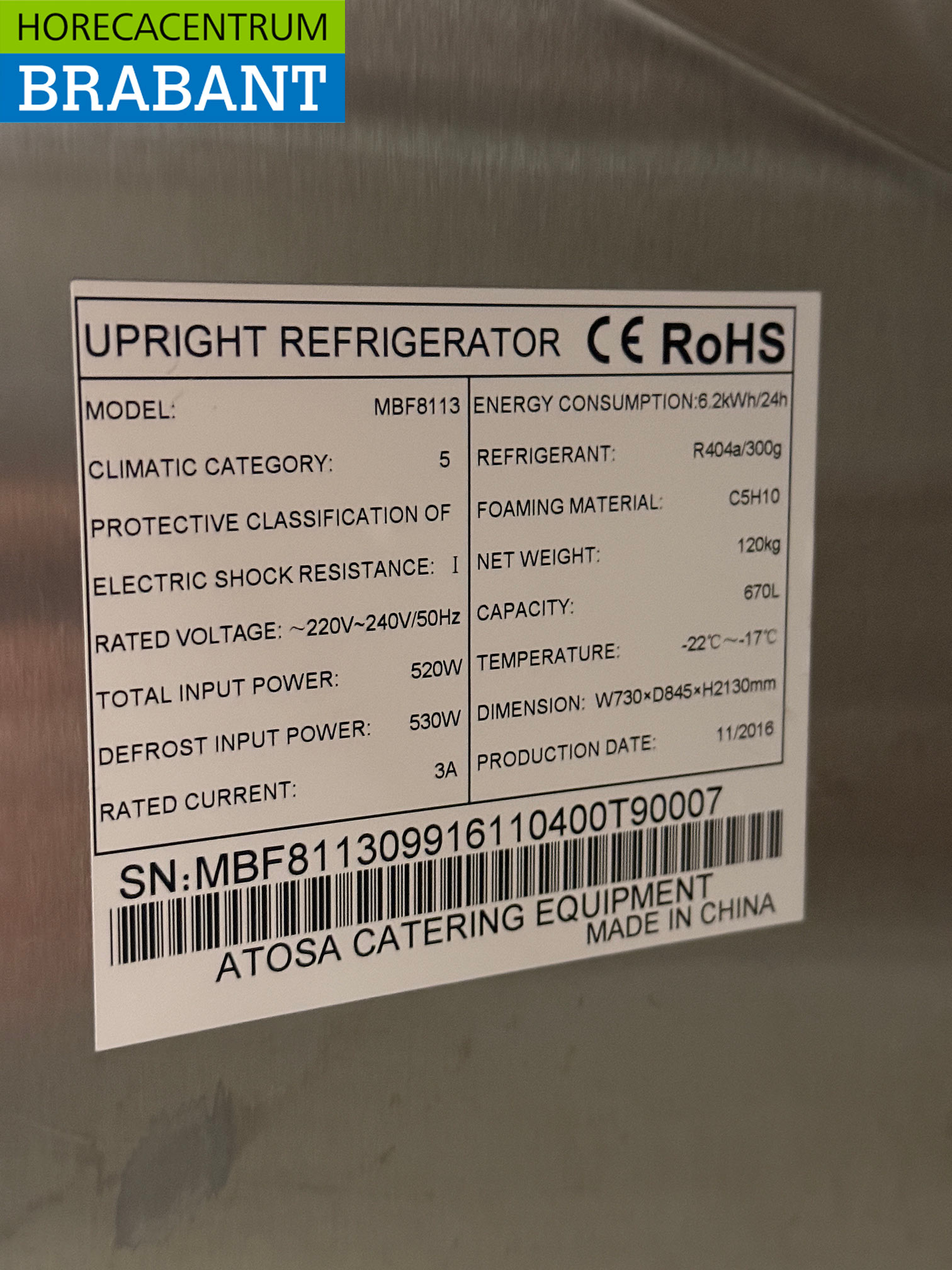 Stainless steel Atosa Mobile Freezer 670 liters 230V Horeca - Image 5