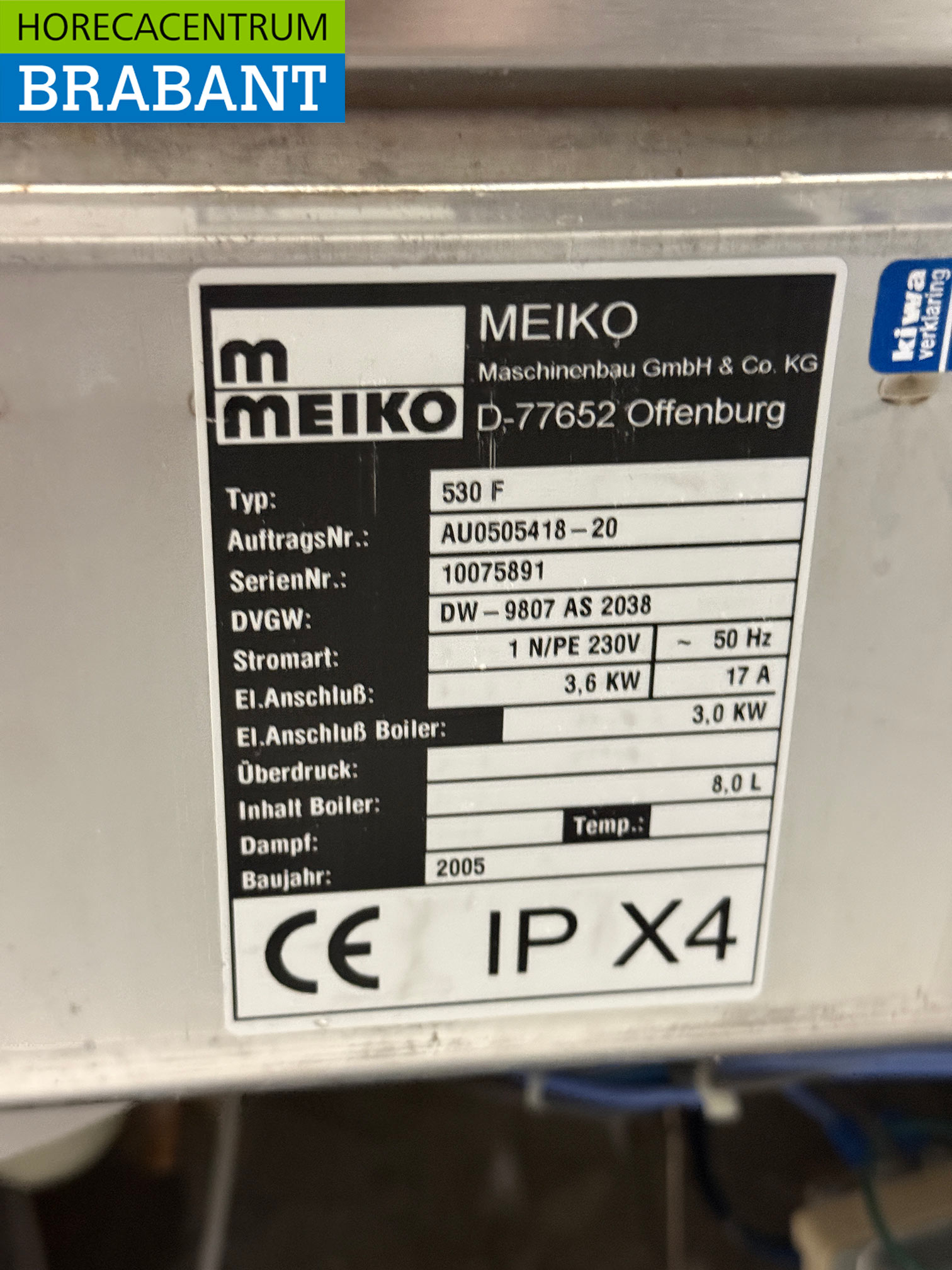 Stainless steel Meiko 530F Dishwasher 230V Catering - Image 6