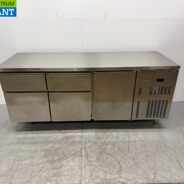 stainless steel Marecos Refrigerated Workbench 4 Drawers and 1 Door 200 cm 230V Horeca