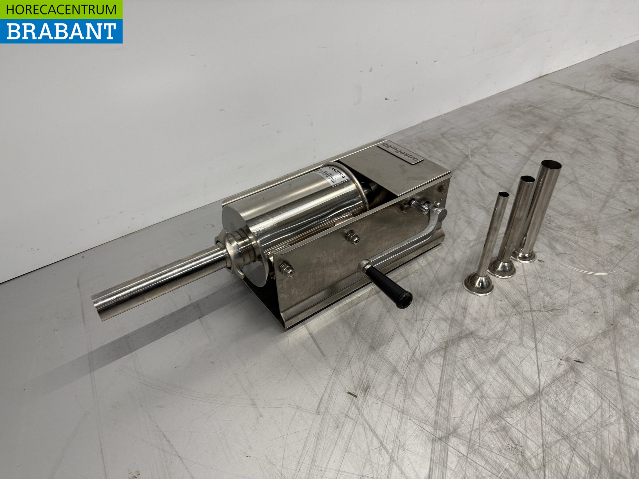 Stainless steel Horizontal stuffing can stopper sausage filler 3 liters Catering Butchery - Image 2