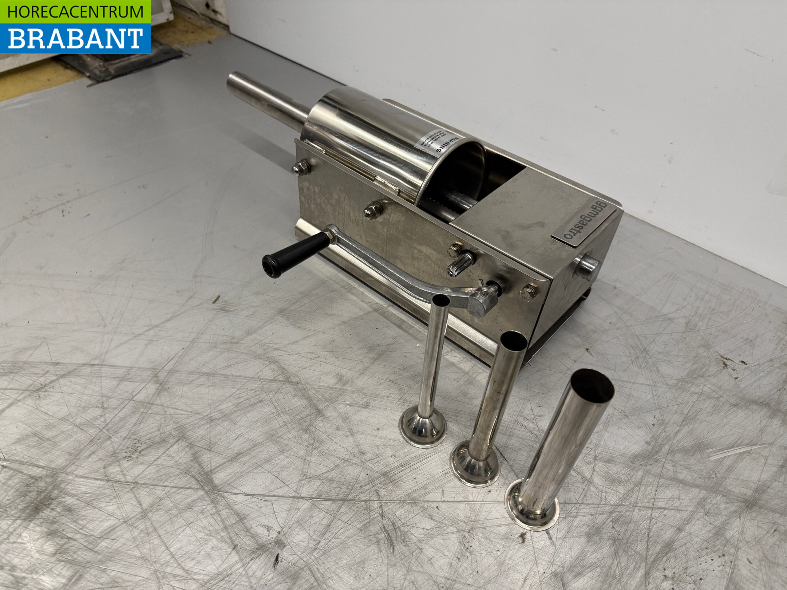Stainless steel Horizontal stuffing can stopper sausage filler 3 liters Catering Butchery - Image 3