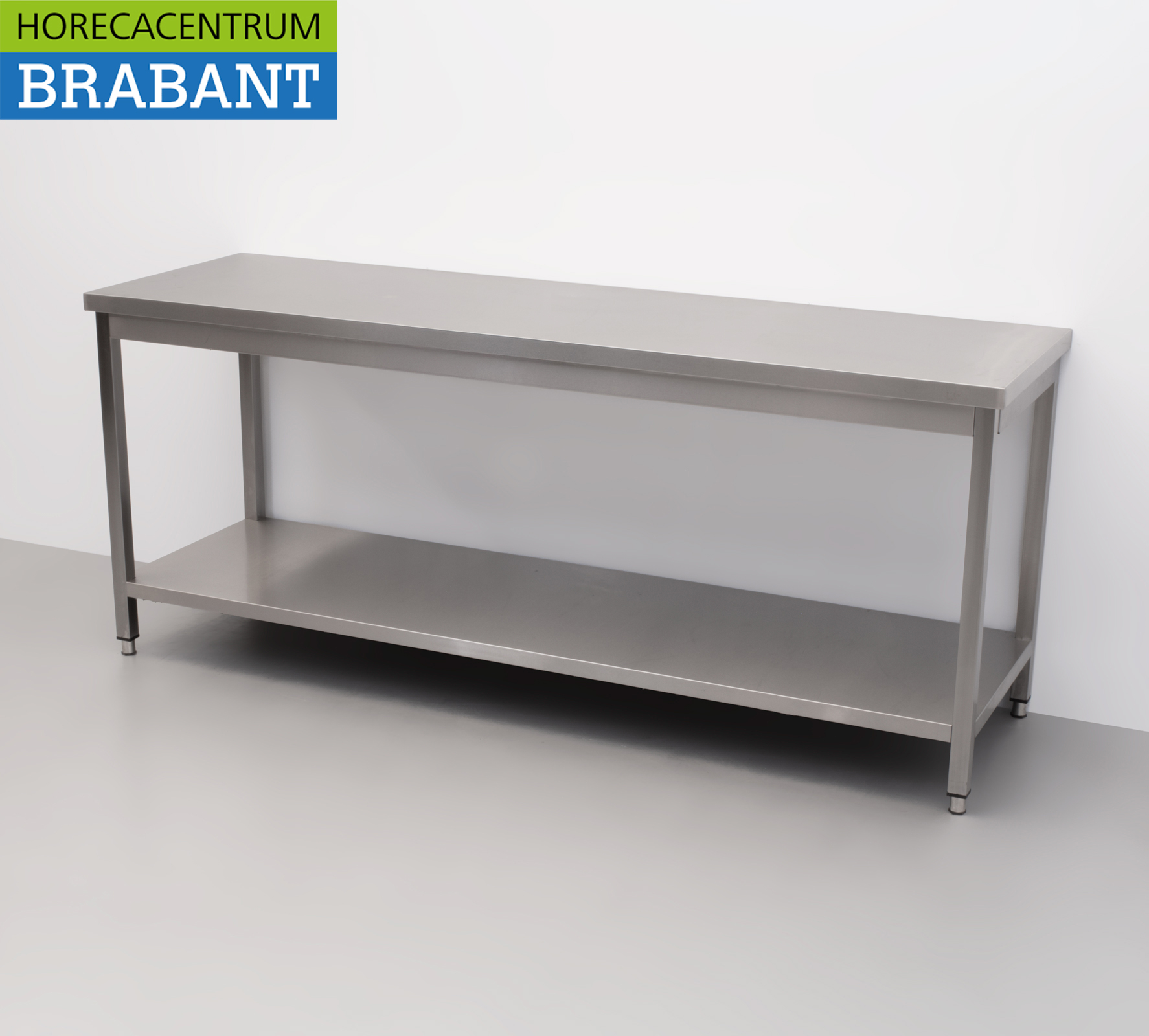 HCB Stainless Steel Work Table Basic-line 200 x 60 x 85 cm Catering - Image 2