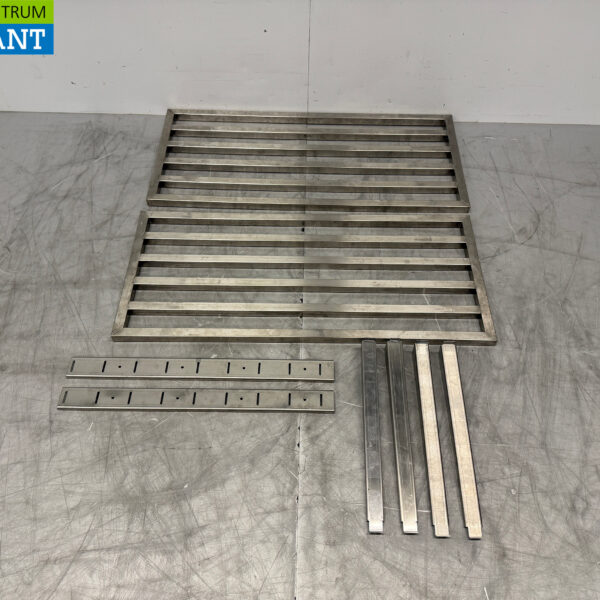 Stainless steel Double Wall Shelf Pan Rack 90 x 40 cm Horeca