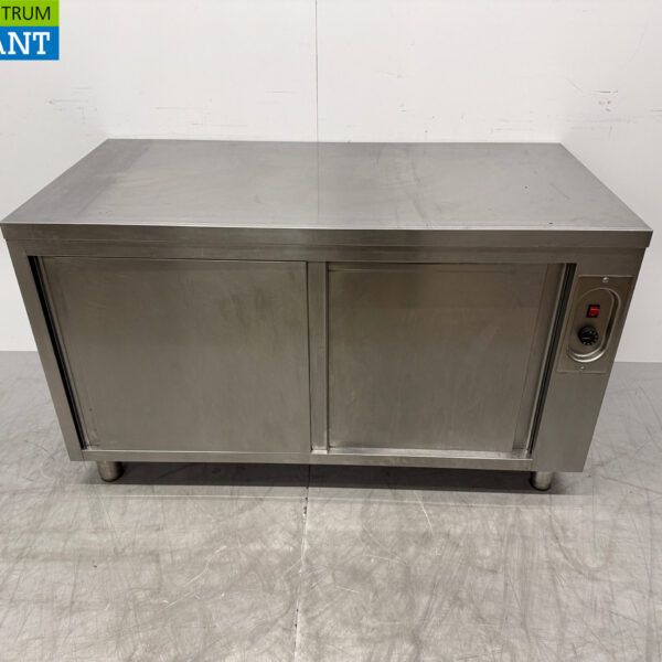 Stainless steel Holding Cabinet 2 Sliding Doors 140 x 70 x 81 cm 230V Horeca