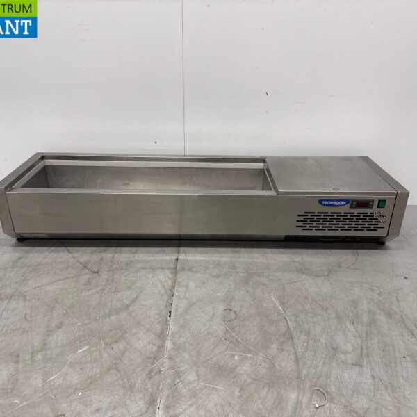 Stainless steel Tecnodom Saladiere 6 x 1/3 GN 140 cm 230V Horeca