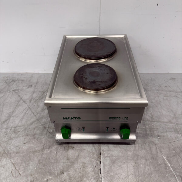 Stainless steel Hakto Electric Top Stove Cooker 2 Burners 400V Horeca