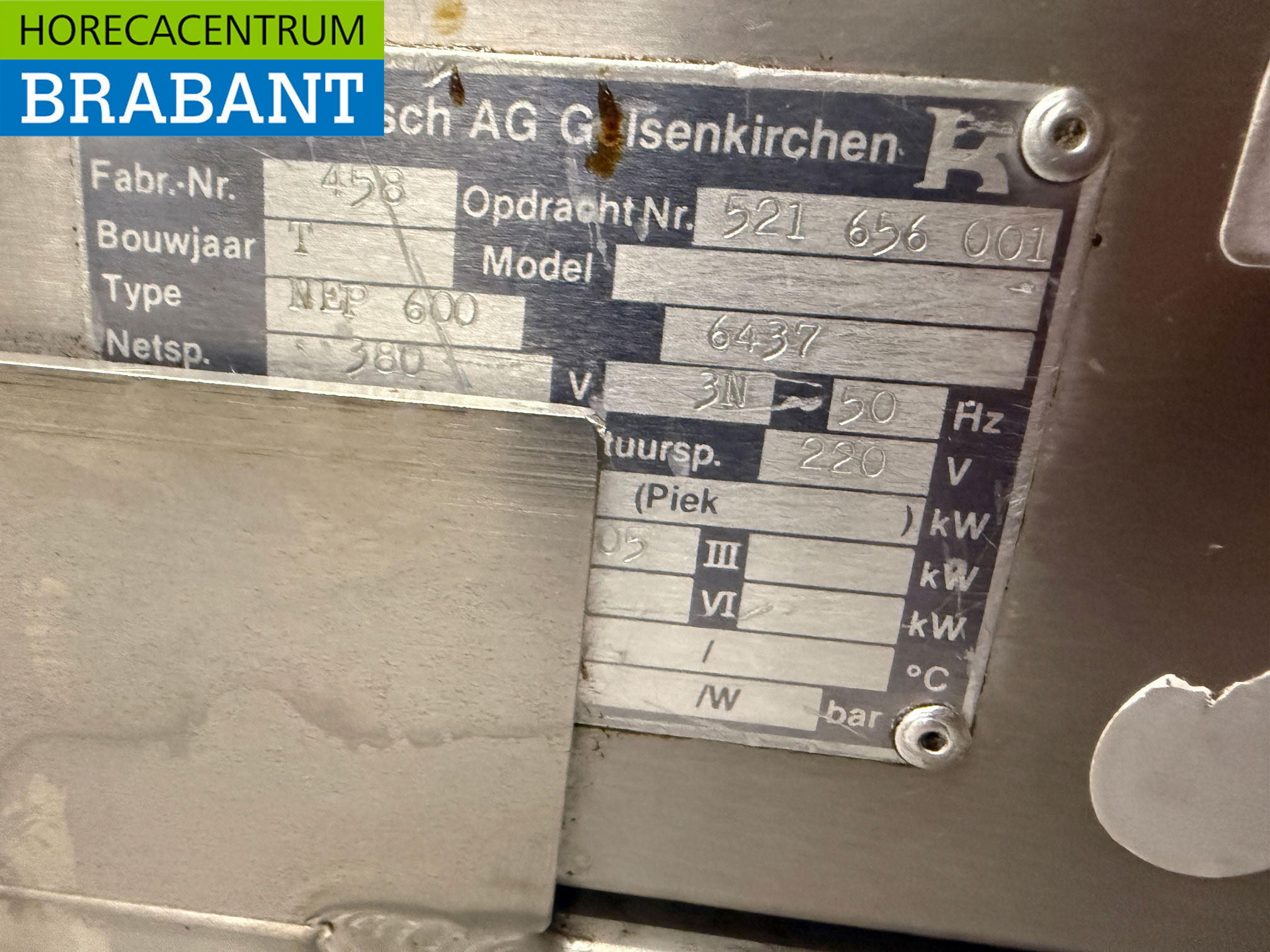 Stainless steel Kuppersbusch tilting roasting pan 60 liters 110 cm 400V Horeca - Image 6