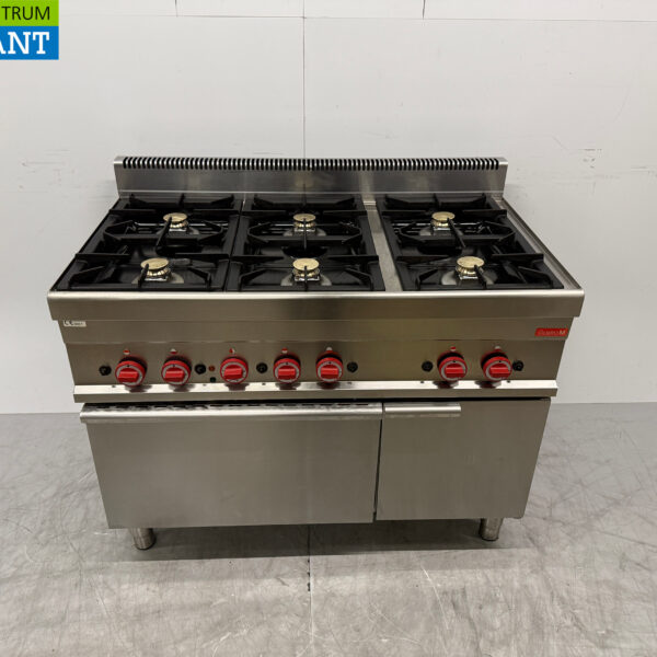 Stainless steel Gastro M 6 Burner Stove with Electric Oven GAS/400V Catering