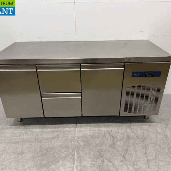 Stainless steel Rubbens Refrigerated Workbench 2 Doors and 2 Drawers 175,5 cm 230V Horeca