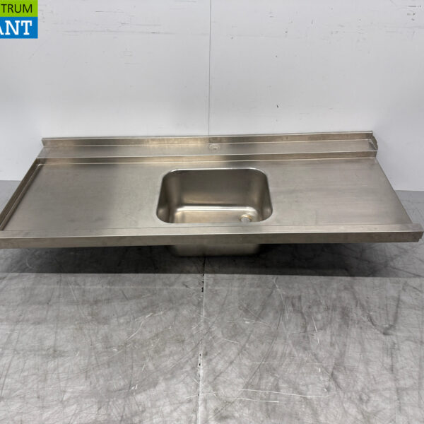 Stainless steel Supply tray with sink 170.5 x 72 cm Horeca