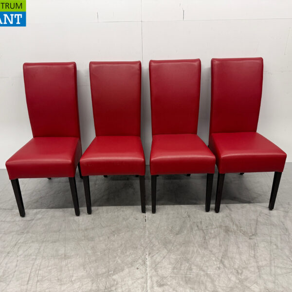Chair Chairs red leather Still 4 available Catering