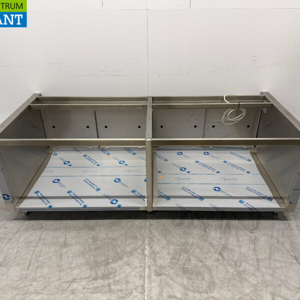 Stainless steel Base Cabinet with undershelf and socket 230V Horeca