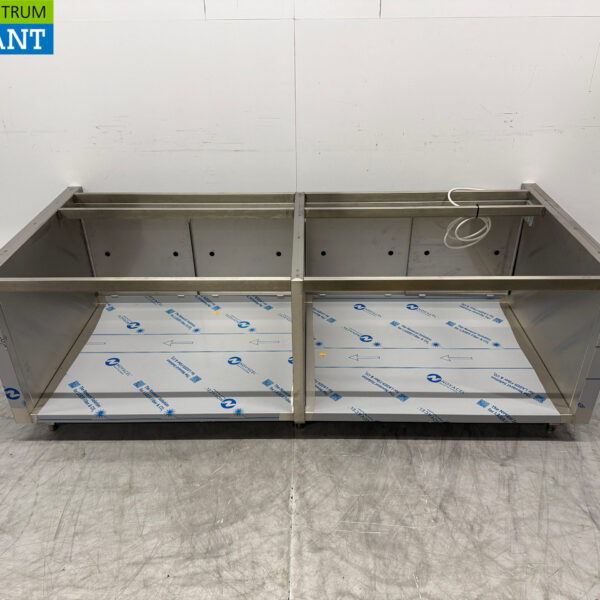 Stainless steel Base Cabinet with undershelf and socket 230V Horeca