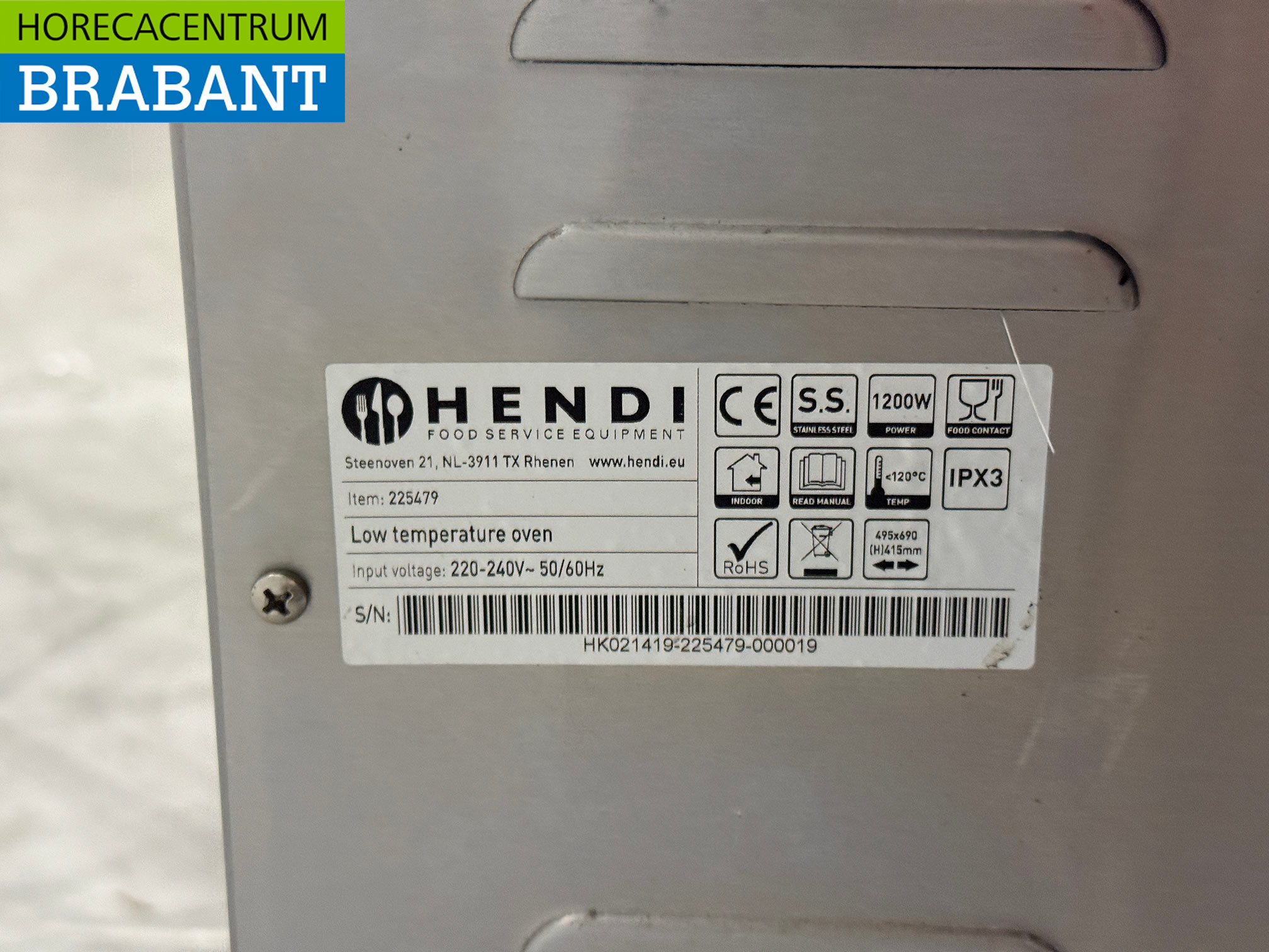 Stainless steel Hendi Low tempering oven 3 x 1/1 GN 230V Horeca - Image 6