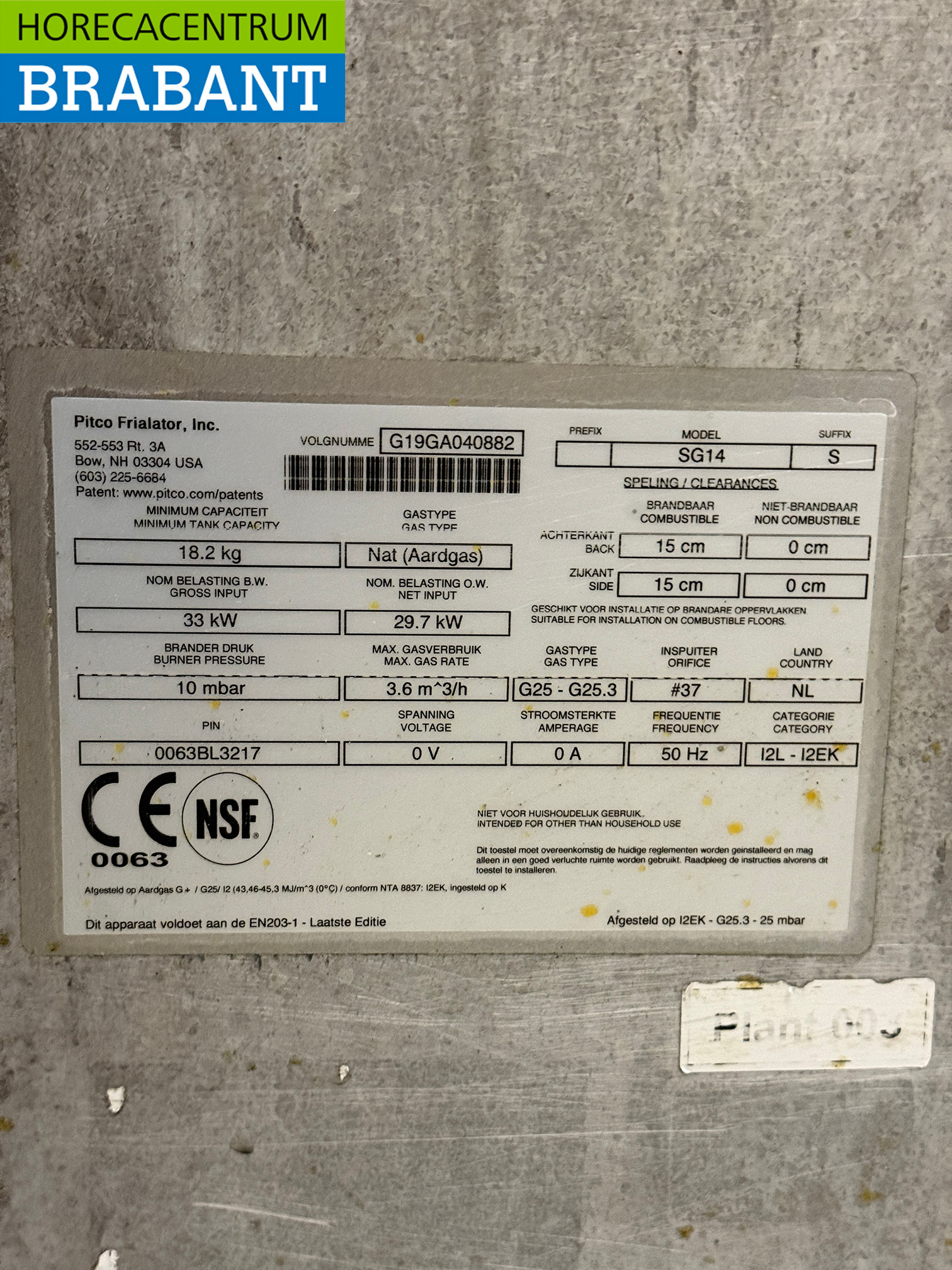 Stainless steel Pitco SG14 Fryer 23 liters GAS Catering - Image 6