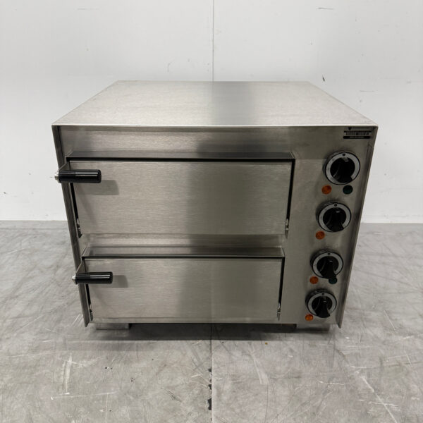 Stainless steel Ascobloc Double Pizza Oven 2 x 35 cm Stone 230V Horeca