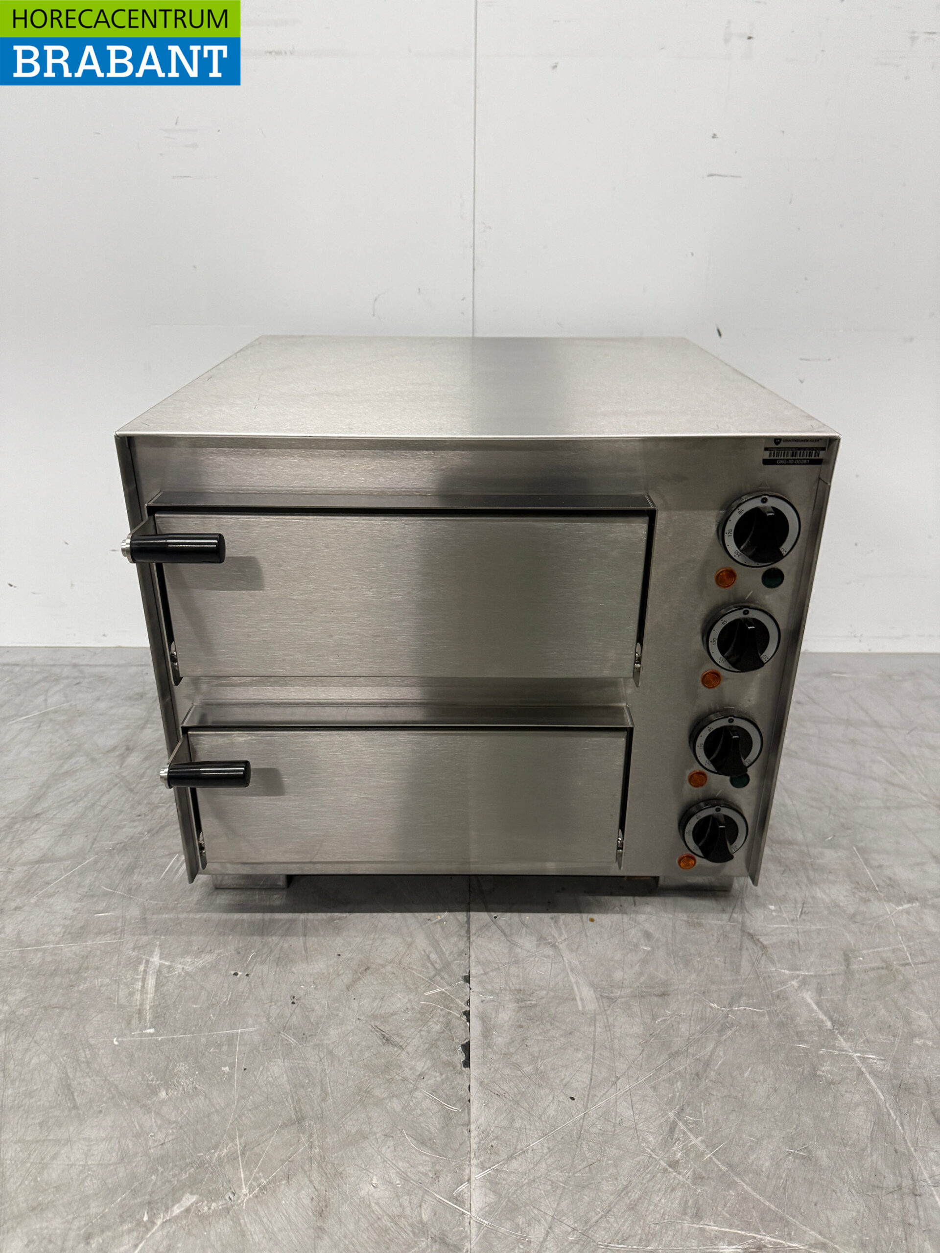 Stainless steel Ascobloc Double Pizza Oven 2 x 35 cm Stone 230V Horeca