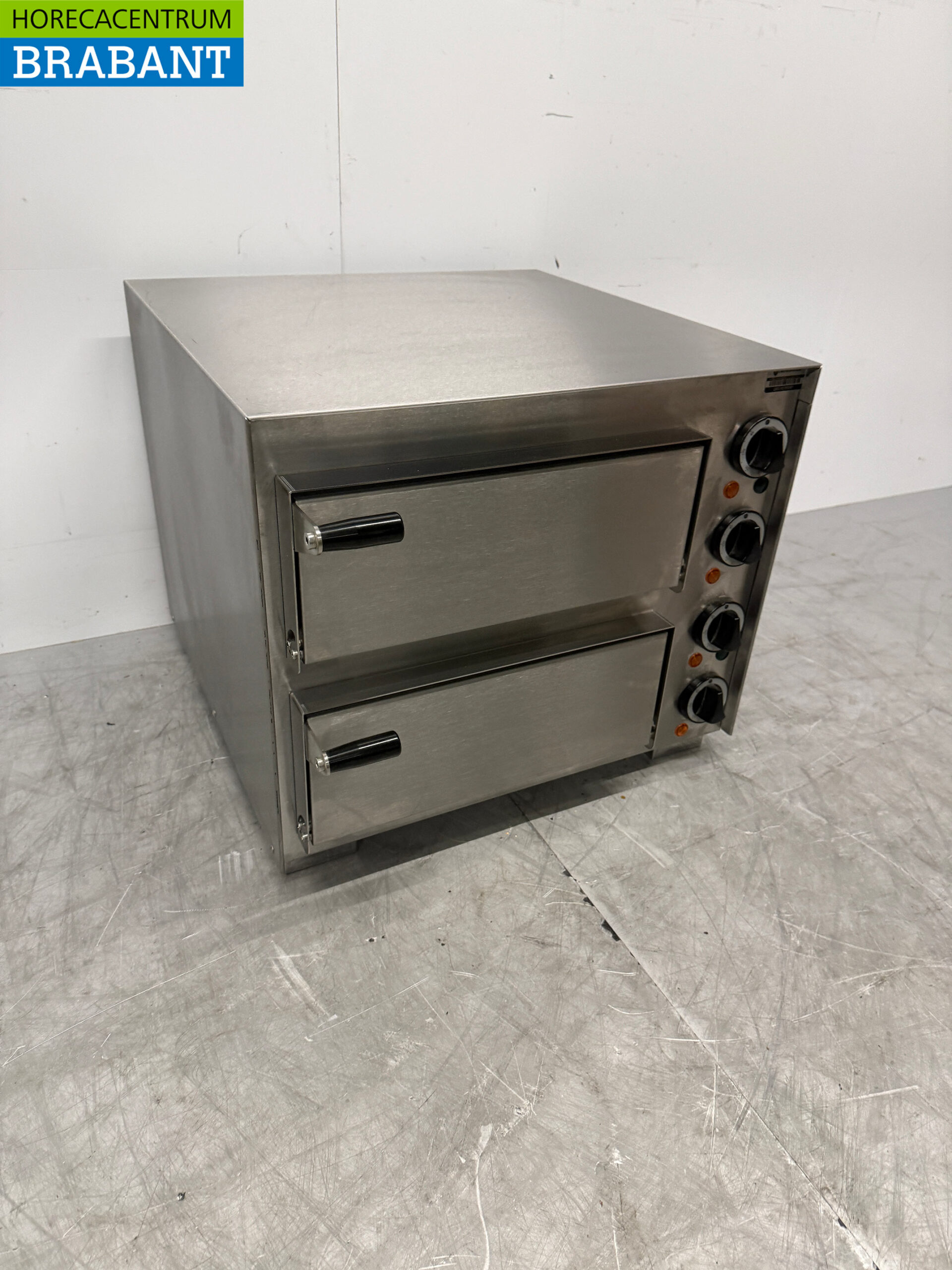 Stainless steel Ascobloc Double Pizza Oven 2 x 35 cm Stone 230V Horeca - Image 2