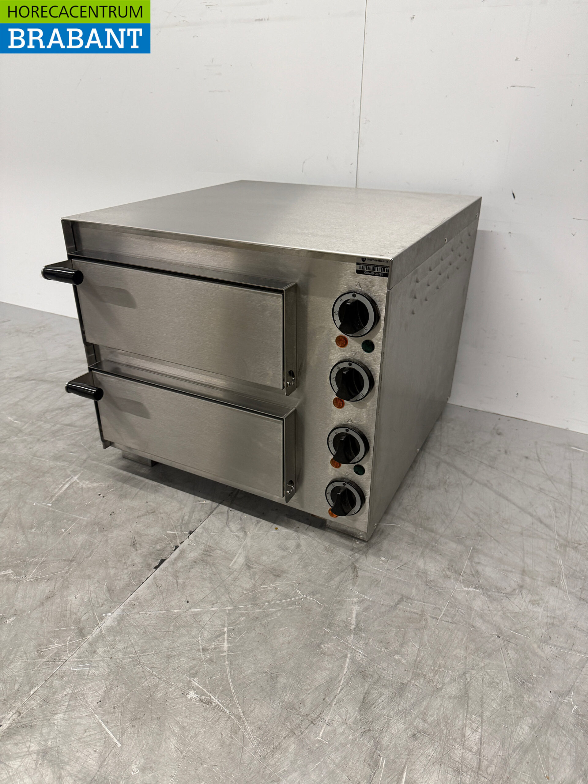 Stainless steel Ascobloc Double Pizza Oven 2 x 35 cm Stone 230V Horeca - Image 3