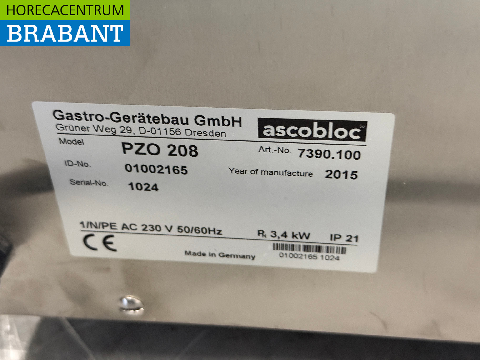 Stainless steel Ascobloc Double Pizza Oven 2 x 35 cm Stone 230V Horeca - Image 5