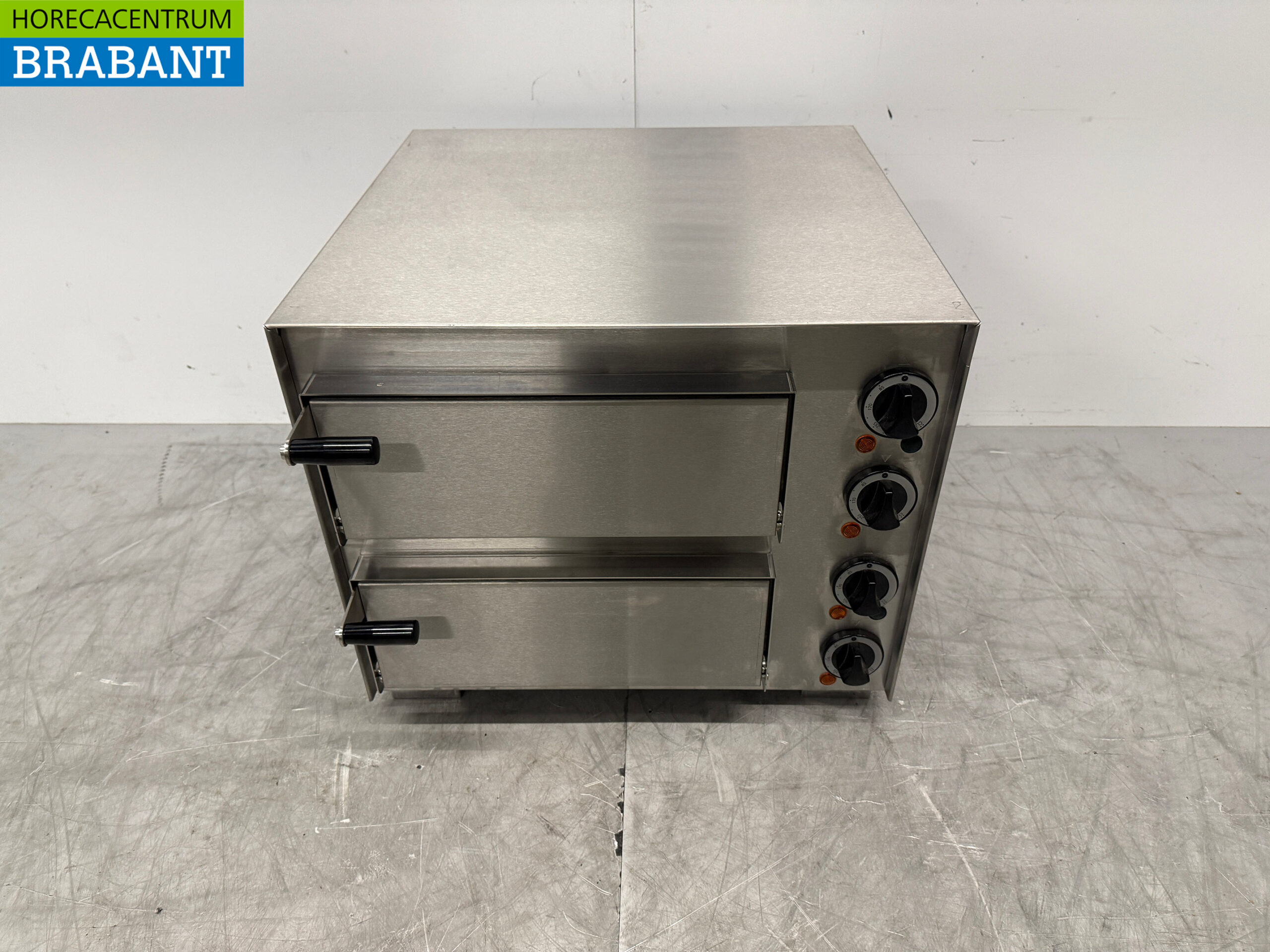 Stainless steel Ascobloc Double Pizza Oven 2 x 35 cm Stone 230V Horeca