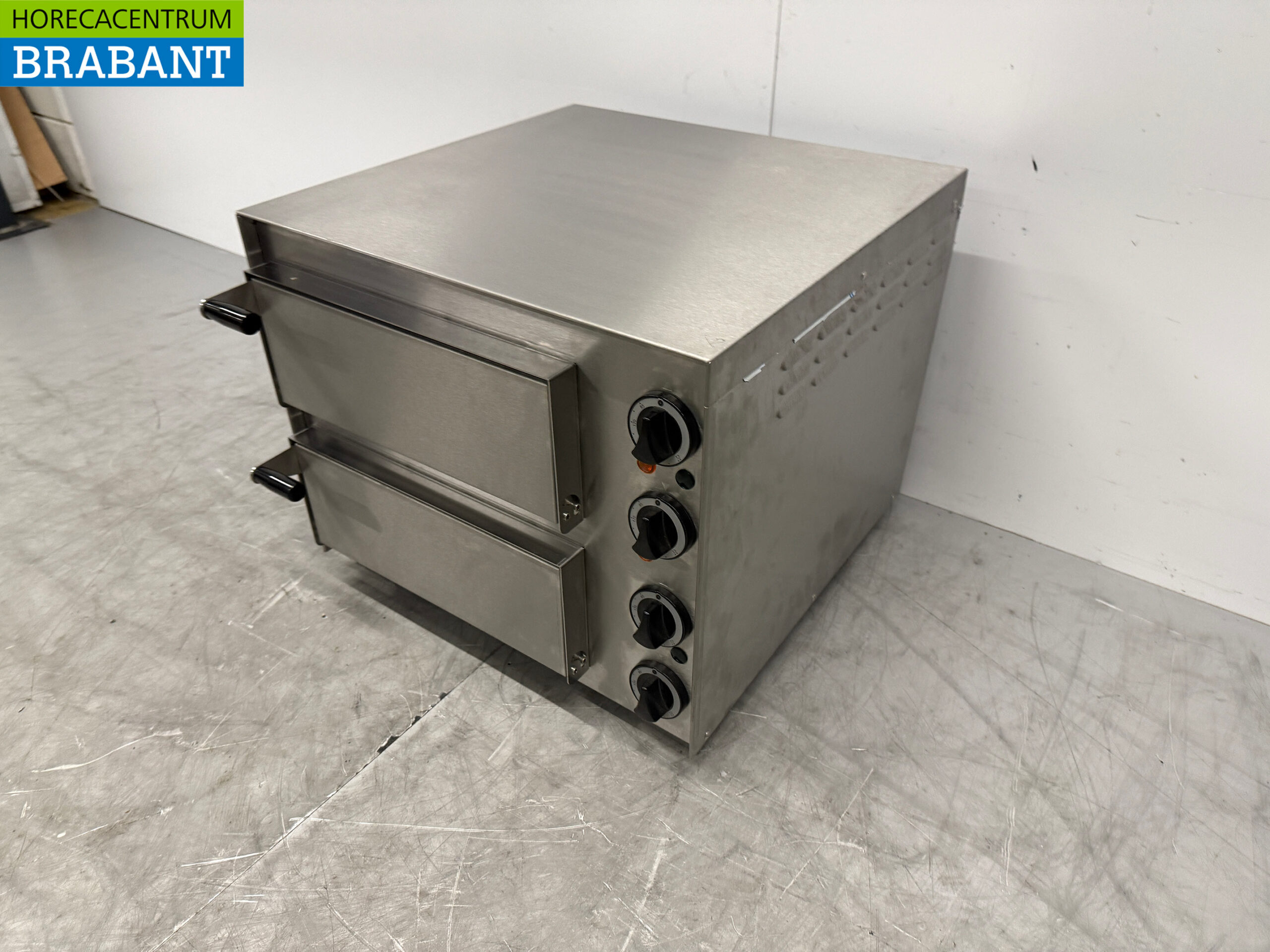 Stainless steel Ascobloc Double Pizza Oven 2 x 35 cm Stone 230V Horeca - Image 2